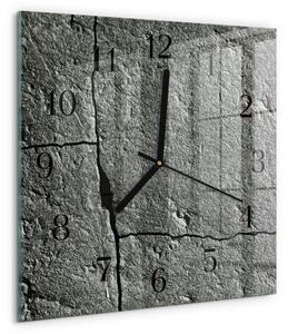 Skleněné hodiny na stěnu Přírodní kámen zskc-30x30-00180241