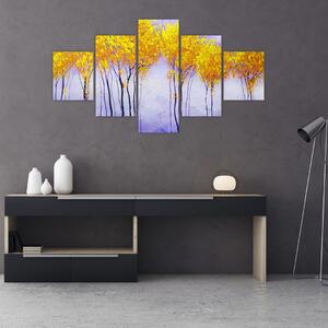 Obraz žlutých stromů (125x70 cm)