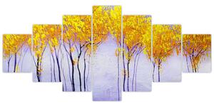 Obraz žlutých stromů (210x100 cm)