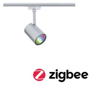 P 95662 URail LED lištový spot Smart Home Zigbee 3.0 Luxe GU10 4,8W RGBW+ stmívatelné 230V matný chrom - PAULMANN