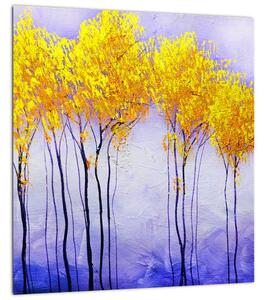 Obraz žlutých stromů (30x30 cm)