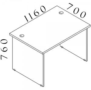 Stůl Visio LUX 116 x 70 cm