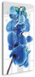 Skleněné hodiny vertikální Orchidej zsppb-30x60-00079998