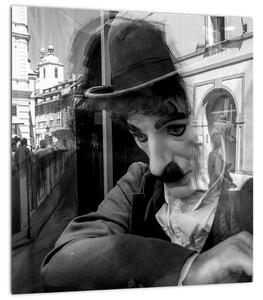 Obraz - Charles Chaplin v Praze (30x30 cm)