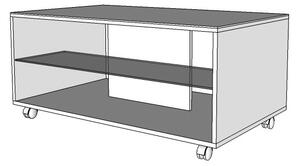 Konferenční stolek Carter - dub černý/bílá