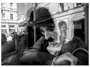 Obraz - Charles Chaplin v Praze (70x50 cm)