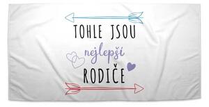 Sablio Ručník Tohle jsou nejlepší rodiče - 30x50 cm