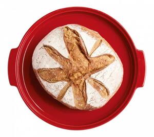 Kulatá forma na pečení domácího chleba Specialities set Emile Henry (Barva-červená granátová)