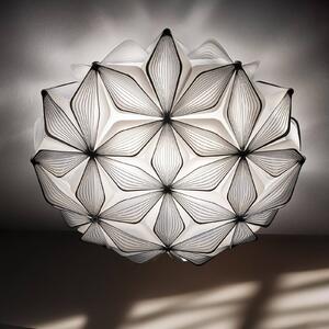 Slamp Stropní světlo C'EST LA VIE, černé, Ø 47 cm, 2 žárovky, E27, stmívatelný, Černá, Obývací pokoj / jídelna, Plast, Design