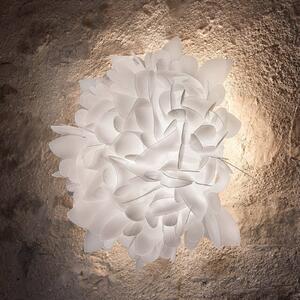 Slamp Veli Foliage Medium nástěnné světlo, Ø 54 cm, stmívatelný, Bílá / opál, Obývací pokoj / jídelna, Plast, Design
