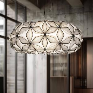 Slamp Závěsné světlo C'EST LA VIE, černé/kabel černý, Ø 70 cm, stmívatelný, Černá, Obývací pokoj / jídelna, Plast, Design