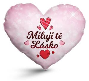 Sablio 3D polštář ve tvaru Miluji tě lásko
