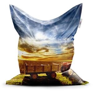 Sablio Sedací vak Classic Traktor s vlečkou - 150x100 cm