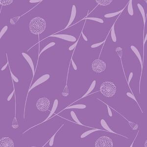 Ilustrace Pom Pom Silhouette Purple, Yvonne Gustafsson, (40 x 40 cm)
