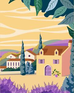 Ilustrace Provence, France travel poster, Kristina Bilous