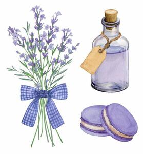Ilustrace A bouquet of lavender with a, Yurii Sidelnykov