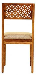 Židle Mira s polstrovaným sedákem z indického masivu palisandr