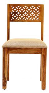 Židle Mira s polstrovaným sedákem z indického masivu palisandr