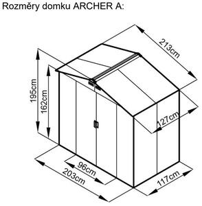 Domek DIANA 127cm Exteriér | Zahradní domky