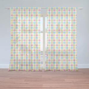 Sablio Záclony Veselé barevné puntíky: 2ks 150x250cm