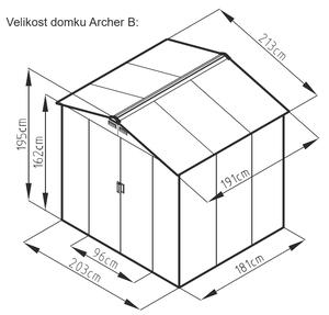 Domek DIANA 191cm Exteriér | Zahradní domky