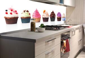 DIMEX | Fototapeta do kuchyně Cupcaky KI-180-232 | 180 x 60 cm | vícebarevná