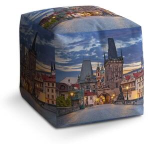 Sablio Taburet Cube Karlův most - 40x40x40 cm