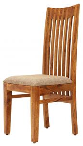 Židle Gani s posltrovaným sedákem z indického masivu palisandr