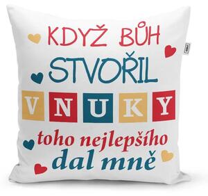 Sablio Polštář Když Bůh stvořil vnuky: 40x40 cm