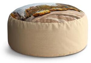 Sablio Taburet Circle Žluté taxiky 2: 38x48 cm