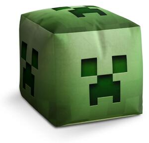 Sablio Taburet Cube Green Blocks - 40x40x40 cm