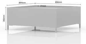 Konferenční stolek Orfea - šedá/ořech pacific