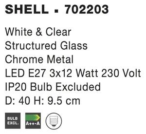 Designové stropní svítidlo Shell 40 bílé