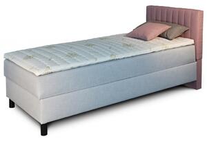 New Design Čalouněná postel NOVO s krátkým čelem, Pravá varianta + topper Rozmer.: 80 x 200 cm