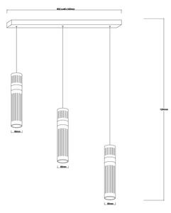 LED Lustr na lanku AMBIENTE 3xLED/6W/230V 3000/4000/6000K lesklý chrom