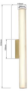 LED Koup. osvětlení zrcadla LINEA LED/12W/230V 3000/4000/6000K IP44 61 cm zlatá