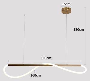 LED Lustr na lanku MELECA LED/24W/230V 3000/4000/6000K 100 cm zlatá
