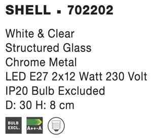 Designové stropní svítidlo Shell 30 bílé