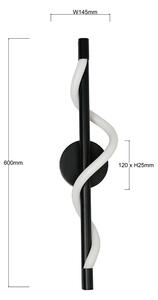 LED Nástěnné svítidlo MELECA LED/12W/230V 3000/4000/6000K černá