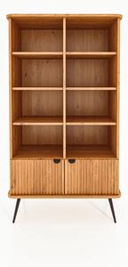 Knihovna z dubového dřeva v přírodní barvě 97x176 cm Kula – The Beds