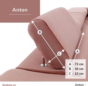 Akce - sedací souprava ANTON, rozkládací, rohová + potahový materiál: látka SORO 93, šedá na úvodní fotce, roh: levý