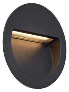 Moderní zapuštěné nástěnné svítidlo černé vč. LED IP65 - Gem
