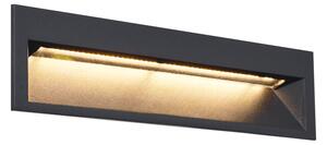 Moderní zapuštěné nástěnné svítidlo černé 28cm vč. LED IP65 - Mert