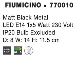 Industriální bodové svítidlo Fiumicino 8 černé