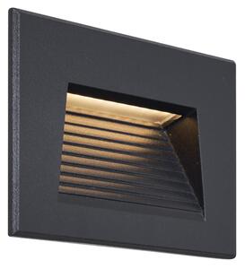 Moderní zapuštěné nástěnné svítidlo černé 11,5 cm vč. LED IP65 - Trem