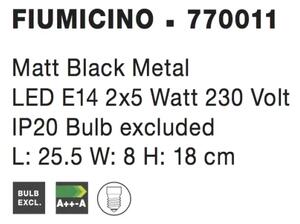 Industriální bodové svítidlo Fiumicino A 255 černé
