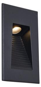 Moderní zapuštěné nástěnné svítidlo černé 7cm vč. LED IP65 - Trem