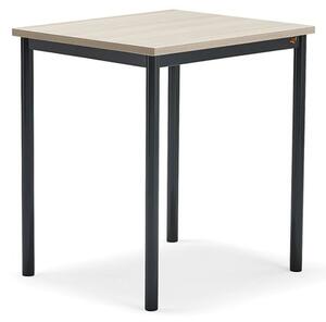 AJ Produkty Stůl SONITUS PLUS, 700x600x760 mm, antracitově šedé nohy, HPL deska tlumící hluk, jasan