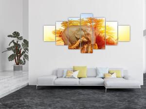 Obraz afrických zvířátek (210x100 cm)