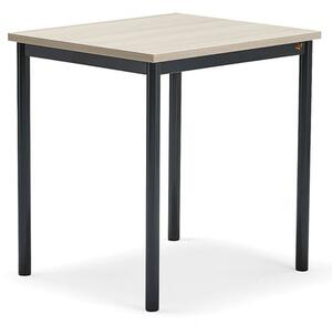 AJ Produkty Stůl SONITUS PLUS, 700x600x720 mm, antracitově šedé nohy, HPL deska tlumící hluk, jasan